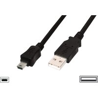 DIGITUS USB 2.0 Mini Kabel, USB-A - 5 Pol Mini USB-B, 1,8 m – Bild 2