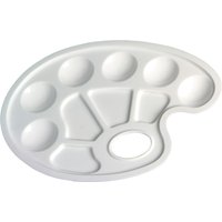 herlitz Farbmisch-Palette, aus Kunststoff, oval, weiß
