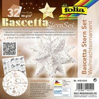 folia Faltblätter Bascetta-Stern, Ornament 1, 150 x 150 mm – Bild 2