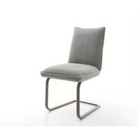 Freischwinger Lelio-Flex Strukturstoff Soft Grau Freischwinger flach Effektfinish Titan Taschenfederkern – Bild 2