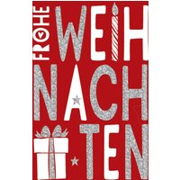 CACTUS Mini-Weihnachtskarte, Frohe Weihnachten, mit Glimmer – Bild 2
