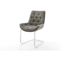 Freischwinger Taimi-Flex Bouclé Soft Schlamm Freischwinger flach Weiß