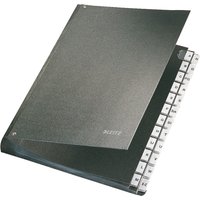 LEITZ Pultordner, A4, A-Z, 24 Fächer, Hartpappe, schwarz