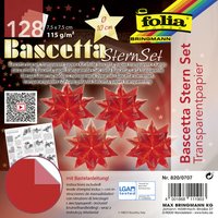 folia Faltblätter Bascetta-Stern, 75 x 75 mm, rot