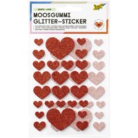 folia Moosgummi Glitter-Sticker HEARTS LOVE – Bild 2