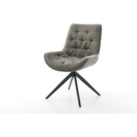 Drehstuhl Taimi-Flex Bouclé Soft Schlamm Kreuzgestell breit Schwarz 360 drehbar Wippfunktion