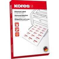 Kores Universal-Etiketten, 70 x 25,4 mm, weiß, 100 Blatt