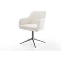 Drehstuhl Greg-Flex Bouclé Soft Beige Fußkreuz Graphit 360 drehbar Wippfunktion Taschenfederkern