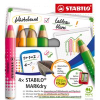 STABILO Whiteboard-Marker MARKdry NEON, 4er Etui – Bild 2