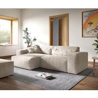 DELIFE Sirpio XL Ecksofa Cord Beige