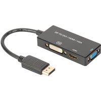 DIGITUS DisplayPort 1.2 - 3in1 Konverter, DP - HDMI DVI VGA – Bild 2