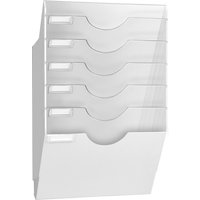 CEP Wandprospekthalter ReCeption, DIN A4, 6 Fächer, grau