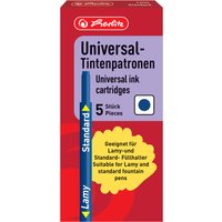 herlitz Großraum-Tintenpatronen, königsblau, löschbar