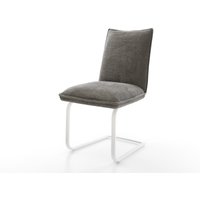 Freischwinger Lelio-Flex Bouclé Soft Schlamm Freischwinger flach Weiß Taschenfederkern