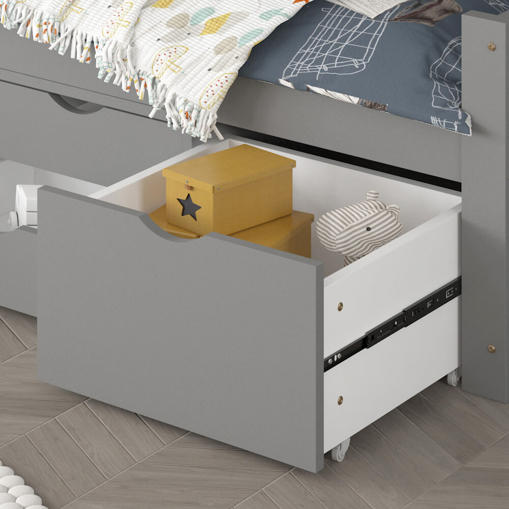 Home Deluxe 4058166269812 Kinderbett Grau – Bild 6