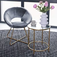 Home Deluxe 4058166255068 Samtstuhl Grau – Bild 2