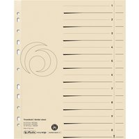 herlitz Trennblätter, A4 Überbreite, Manilakarton, chamois