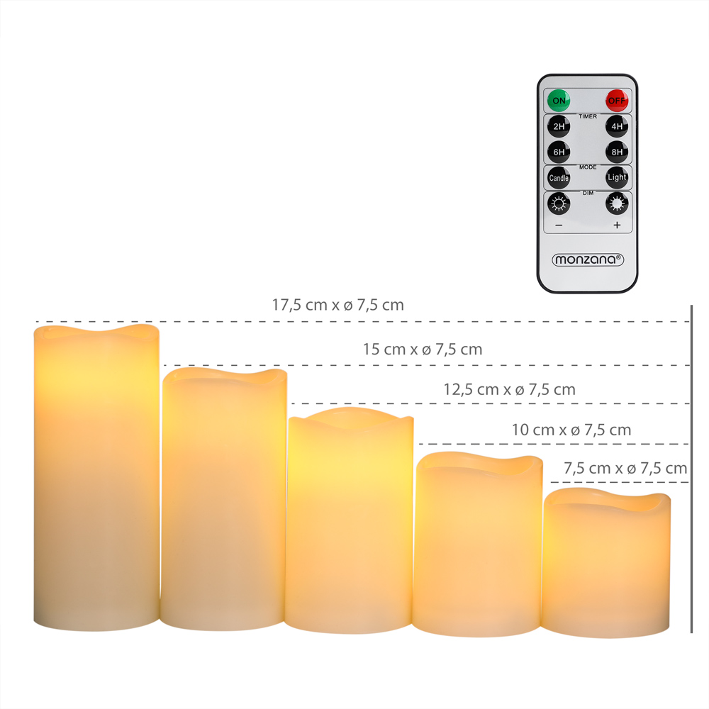 Deuba 107580 LED Echtwachs Kerzen Set – Bild 2