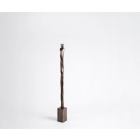 Figur Statera B12 x T12 x H131 cm Aluminium Mokka Bronze Handgemacht