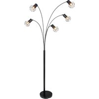 PRISKA Stehlampe schwarz 54017S, B/H/T: 74 x 204 x 80 cm, Metall