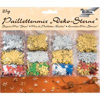 folia Paillettenmix/Streuschmuck, Deko-Sterne, sortiert