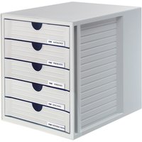 HAN Schubladenbox SYSTEMBOX, 5 Schübe, lichtgrau