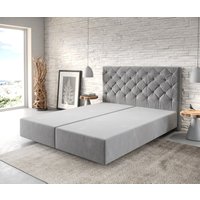 Boxspringgestell Dream-Great 160x200 cm Mikrofaser Grau