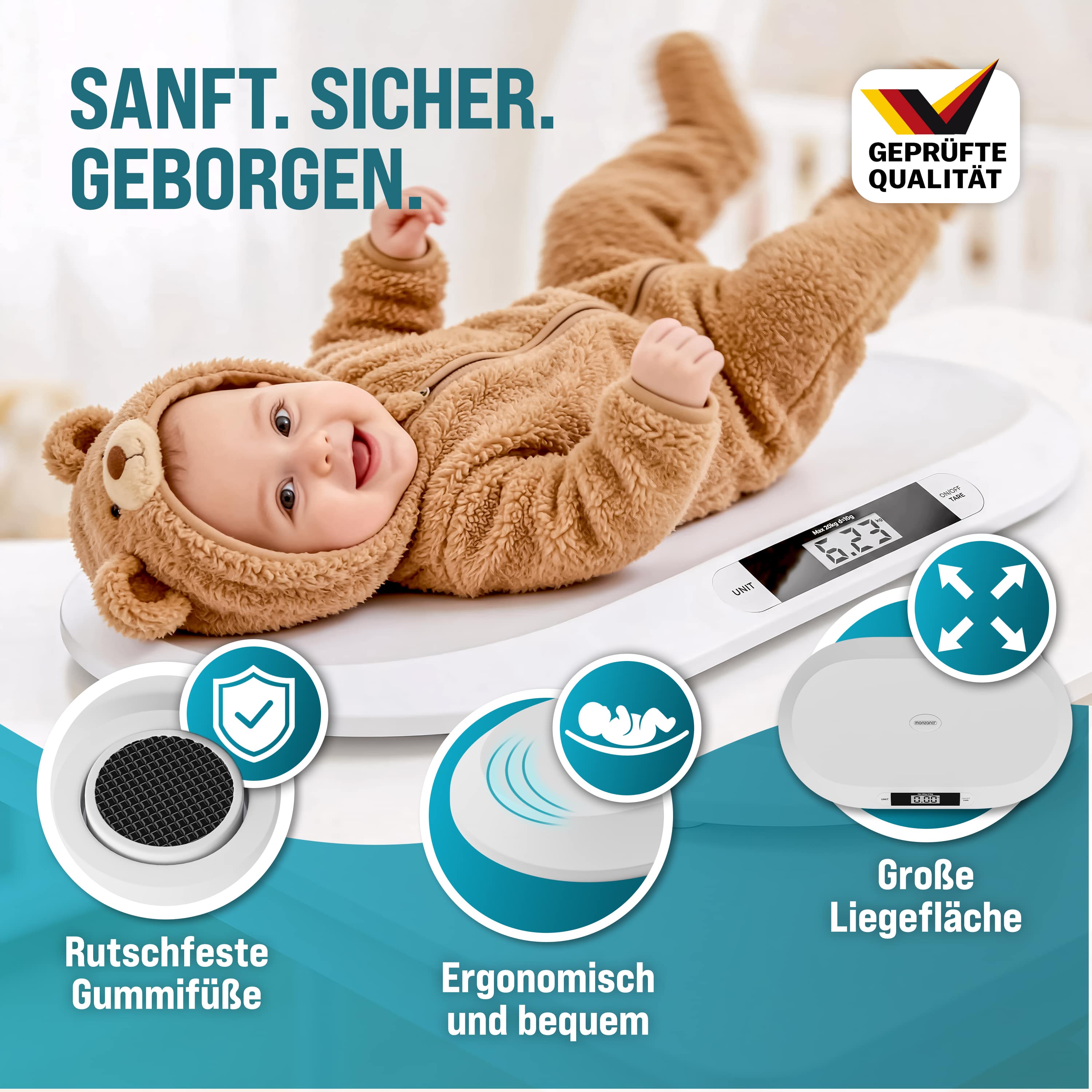 monzana Babywaage bis 20 kg – Bild 2