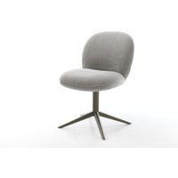 Drehstuhl Nube-Flex Strukturstoff Soft Grau Fußkreuz Effektfinish Titan 360 drehbar Wippfunktion Taschenfederkern