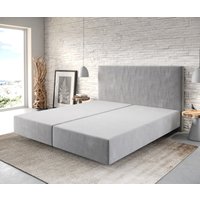 Boxspringgestell Dream-Well 180x200 cm Mikrofaser Grau