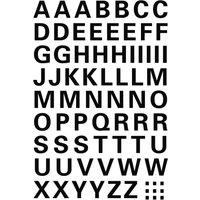 HERMA Buchstaben-Sticker A-Z, Folie schwarz, 10 mm hoch