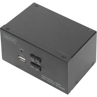 DIGITUS KVM Switch, 2-Port, Dual-Display, 4K, HDMI