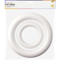 folia Styropor-Ringe Mix, Größen sortiert, weiß