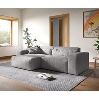 DELIFE Sirpio XL Ecksofa Silbergrau