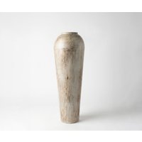 Vase Tavera B27 x T27 x H82 cm Metall Ivory Terra Handgemacht