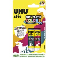 UHU Klebestift stic FUN, TASTIC COLORS, 2x 8,2 g, Blister – Bild 2