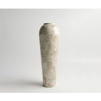 Vase Tavera B27 x T27 x H82 cm Metall Alabaster Gold Handgemacht