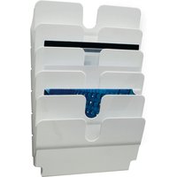 DURABLE Wand-Prospekthalter-Set, FLEXIPLUS 6, A4, 6 Fächer