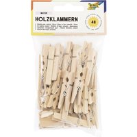 folia Holzklammern, natur, 3 Größen sortiert – Bild 2