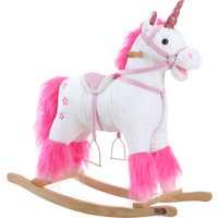 Deuba Schaukeltier Einhorn Weiß mit Geräuschfunktion