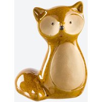 Fuchs-Figur aus Steingut, ca. 9,5x7x6 cm