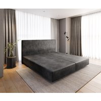 Boxspringgestell Dream-Well Mikrofaser Anthrazit Vintage 200x200 cm