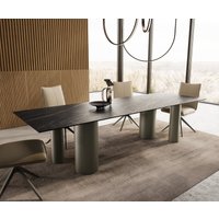 DELIFE Edge Esstisch Keramik Braun