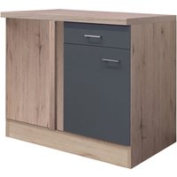 Eck-Unterschrank Tiago Braun/Grau 110x85x60cm