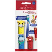 FABER-CASTELL Stiftkappen Grippy, 3er Set Hello
