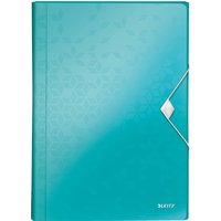 LEITZ Fächermappe WOW, A4, PP, 6 Fächer, eisblau