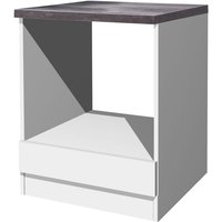 Herdumbauschrank Lucca Weiß/Grau 60x85x57cm