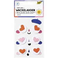 folia Wackelaugen HEARTS, Größe L, selbstklebend
