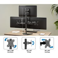 LogiLink Dreifach-Monitorhalterung, Standfuß, schwarz