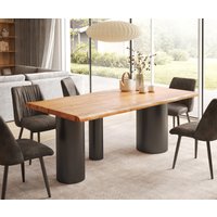 DELIFE Edge Esstisch Akazie Metall – Bild 2